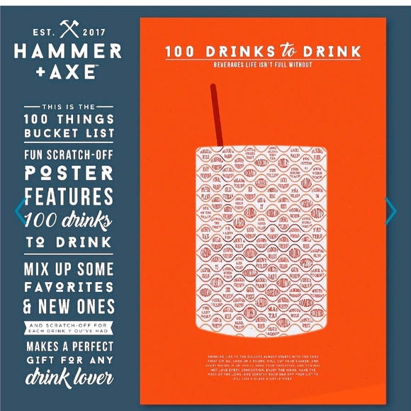 NEW Hammer + Axe 100 Things Bucket List Drink Edition Drinking Game - Picture 1 of 9